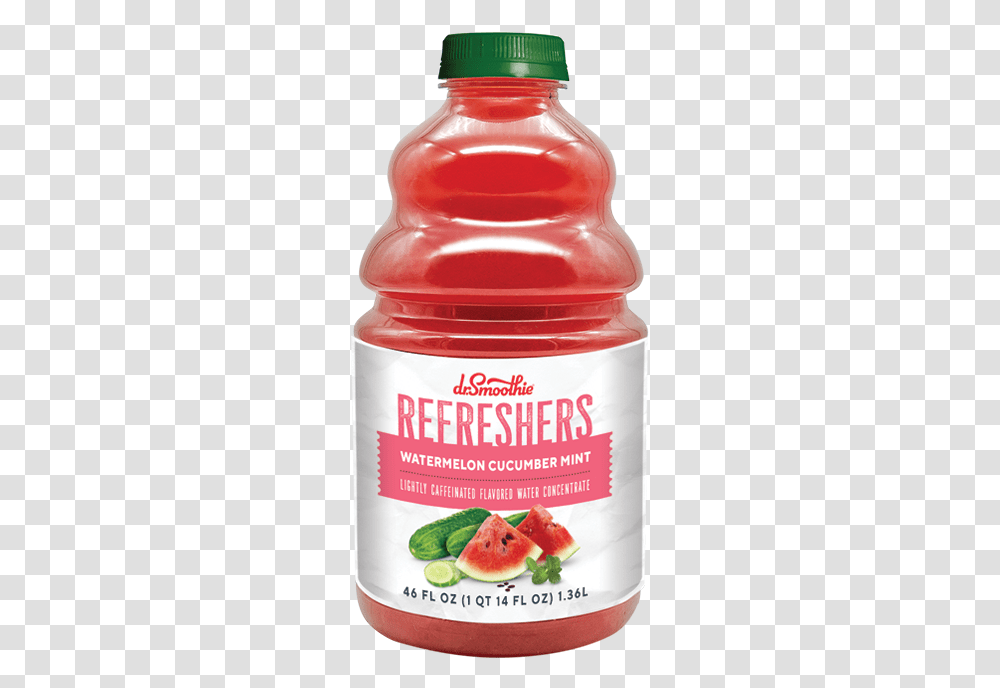Refreshers Watermelon Cucumber Mint Plastic Bottle, Food, Ketchup, Jelly, Plant Transparent Png