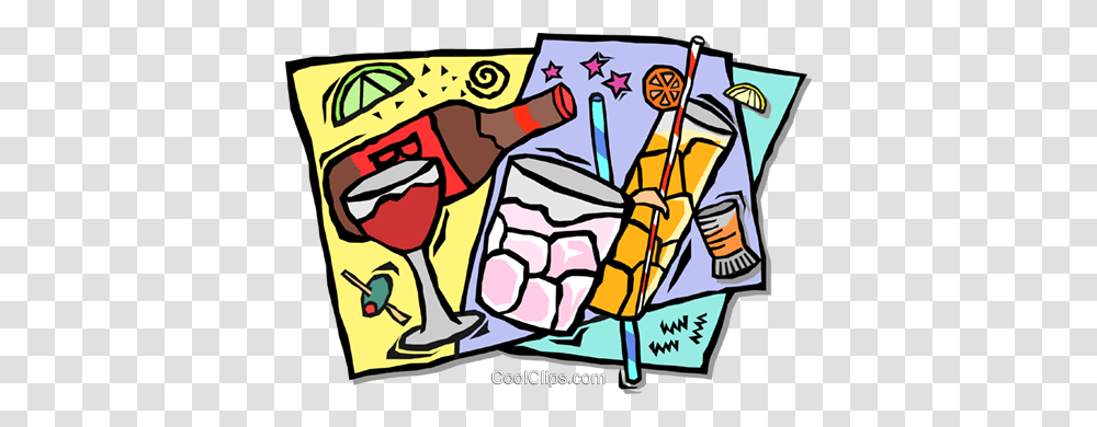 Refreshments Royalty Free Vector Clip Art Illustration, Modern Art, Drawing, Painting Transparent Png