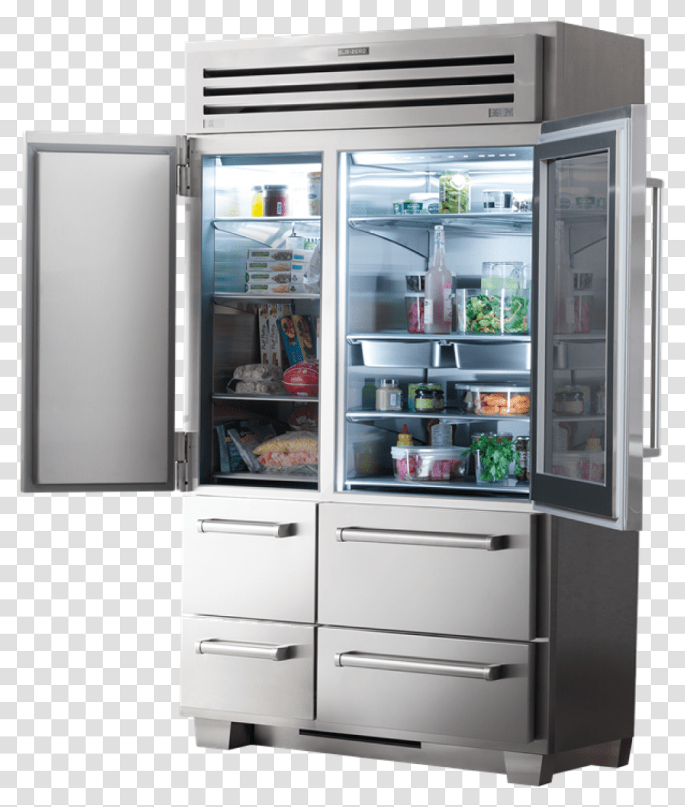 Refrigerador Sub Zero, Refrigerator, Appliance, Shelf, Steamer Transparent Png