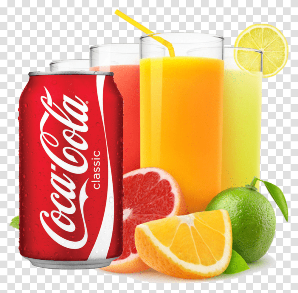 Refrigerante Lata R 400 Coca Cola Classic Can, Orange, Citrus Fruit, Plant, Food Transparent Png