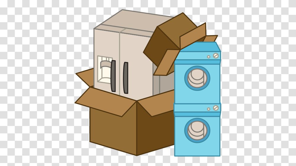 Refrigerator Clipart Appliance, Cardboard, Box, Mailbox, Letterbox Transparent Png