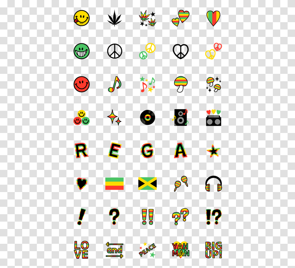 Reggae Emoji, Number, Alphabet Transparent Png