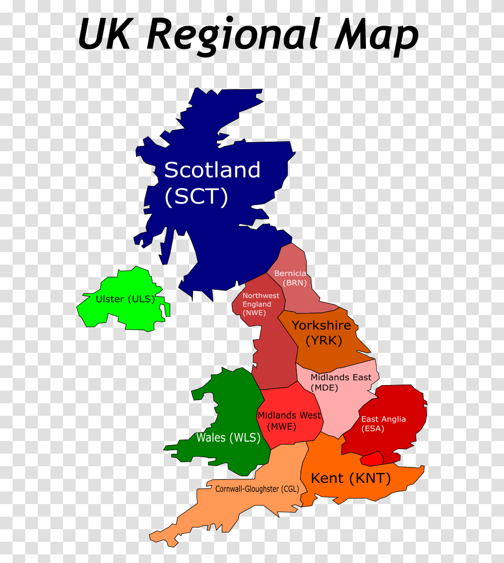 Regional Map Of Uk, Plot, Diagram, Atlas, Poster Transparent Png