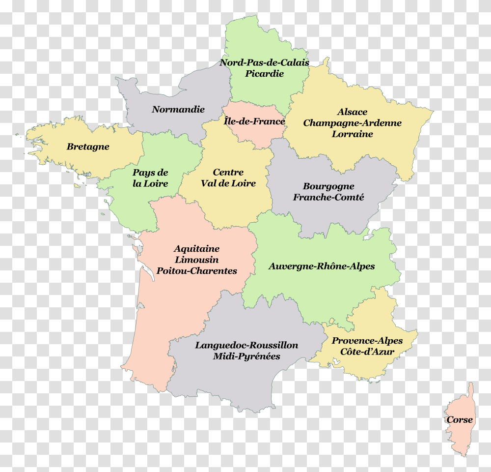 Regions Of France, Map, Diagram, Plot, Atlas Transparent Png