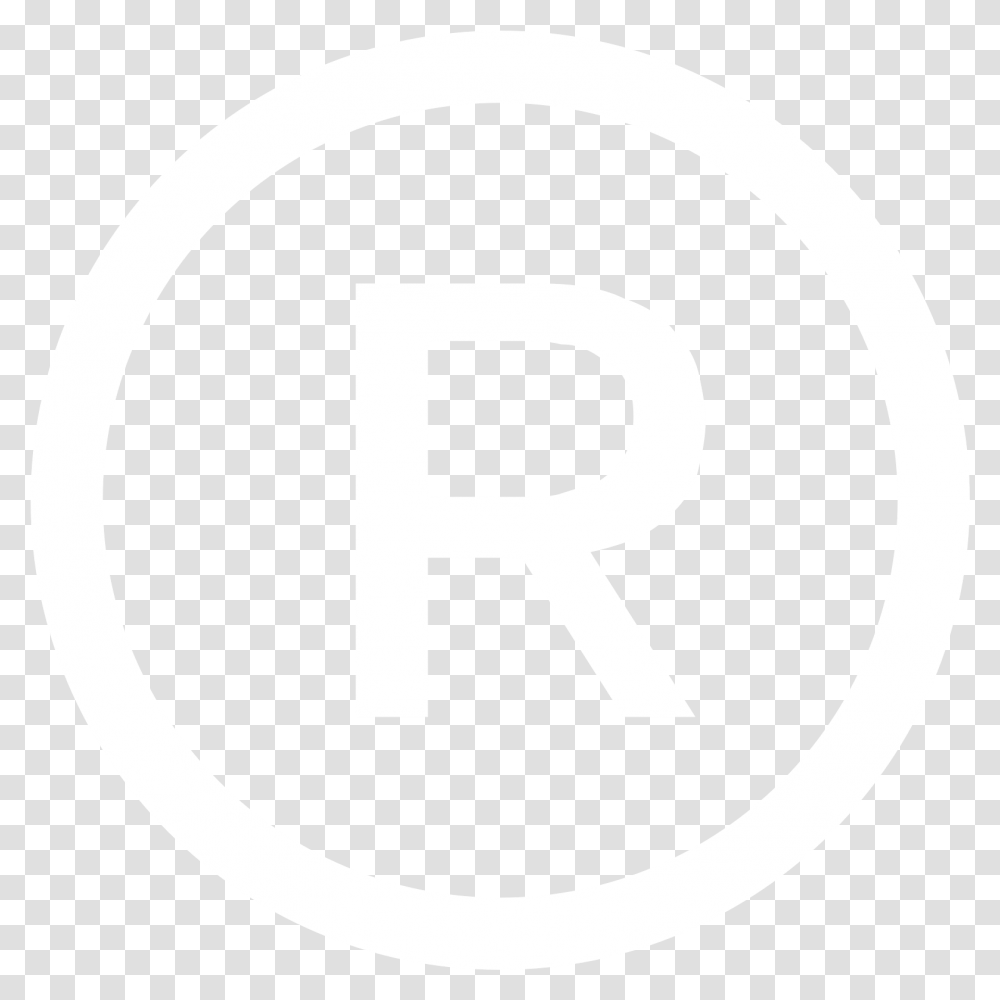 Registered Trademark White Download White Linkedin Circle, Logo, Number Transparent Png