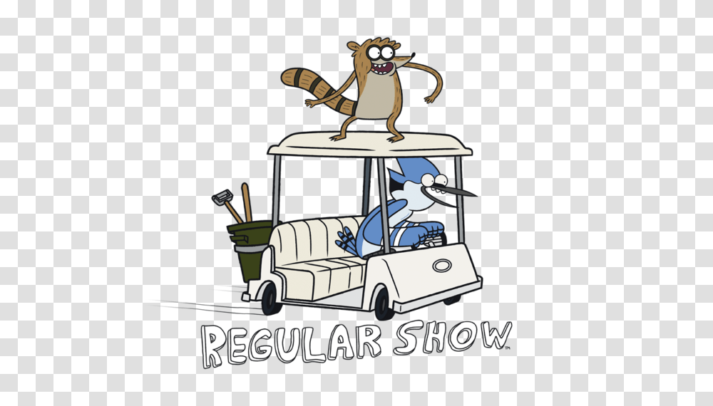 Regular Show Golf Cart Mens Regular Fit T Shirt, Transportation, Vehicle, Animal Transparent Png
