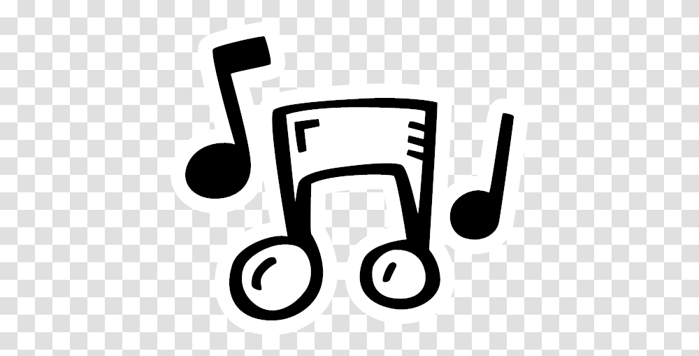 Regular Sticker Music Icon New Years Freebie, Text, Symbol, Lawn Mower, Tool Transparent Png