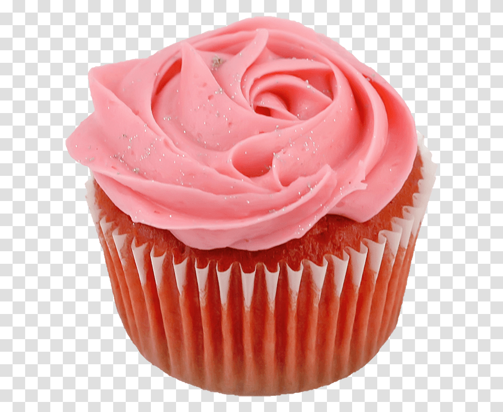Regular Strawberry Cupcake Cupcake, Cream, Dessert, Food, Creme Transparent Png