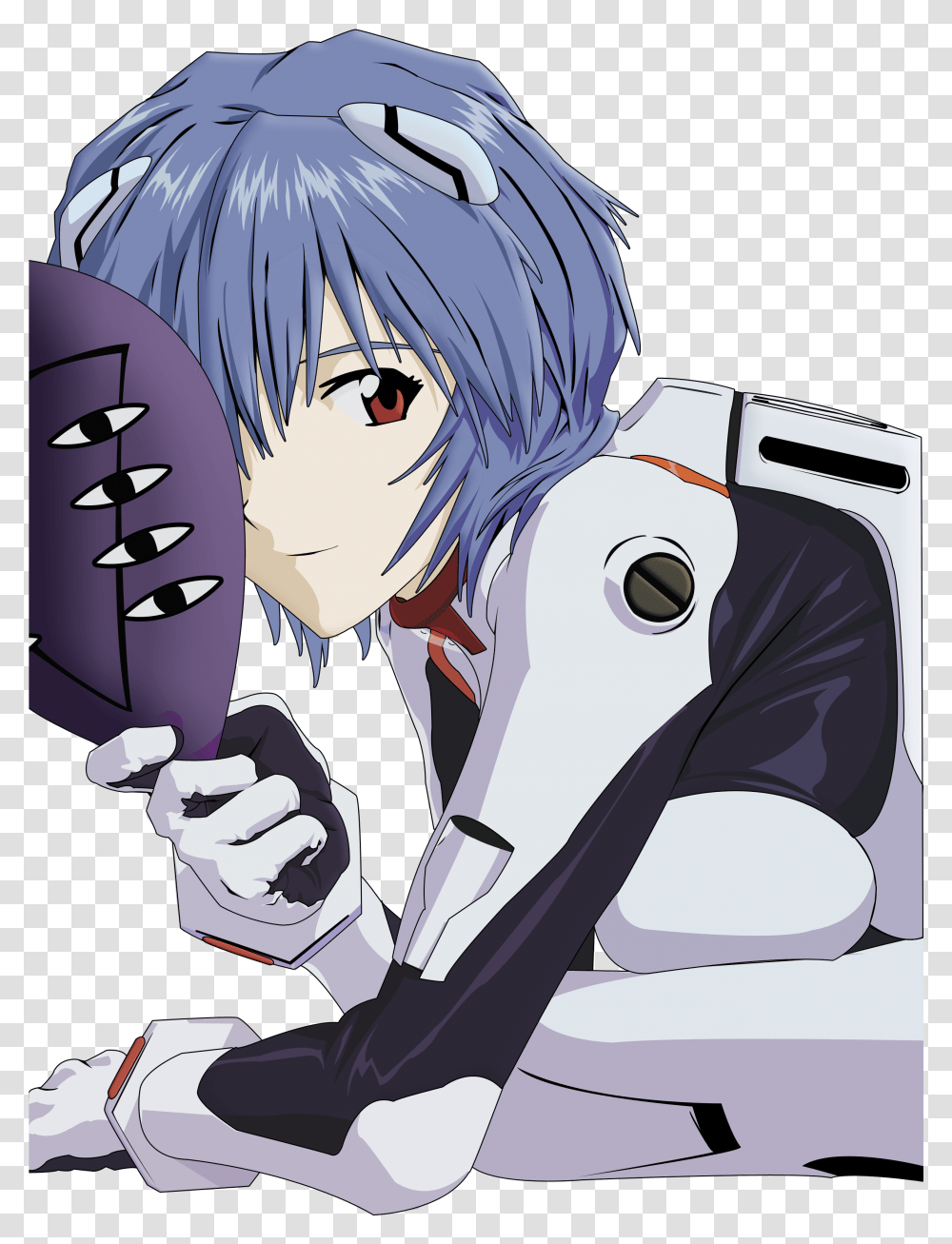 Rei Ayanami Rei With Lilith Mask, Comics, Book, Manga Transparent Png