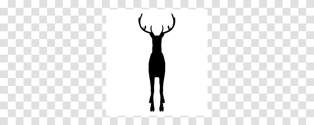 Reindeer Silhouette, Stencil, Back, Arm Transparent Png