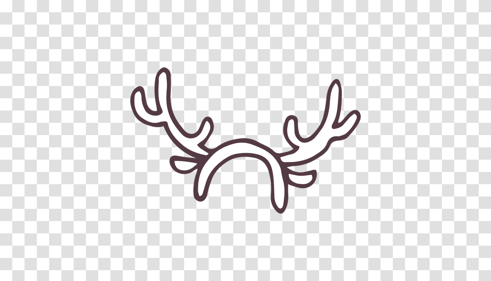 Reindeer Antler Costume Hand Drawn Icon, Antelope, Wildlife, Mammal, Animal Transparent Png