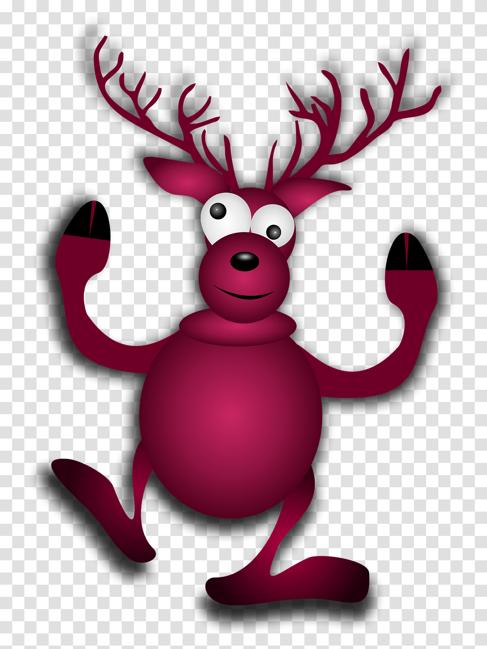 Reindeer Christmas Santa Reindeer, Animal, Mammal, Sea Life, Wildlife Transparent Png