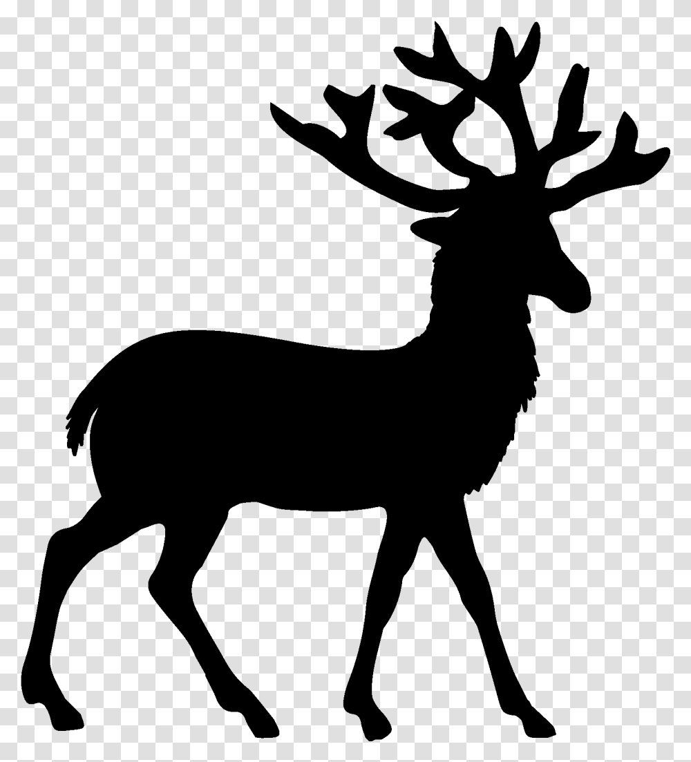 Reindeer Christmas Vinyl Silhouette Deer Head, Gray, World Of Warcraft Transparent Png