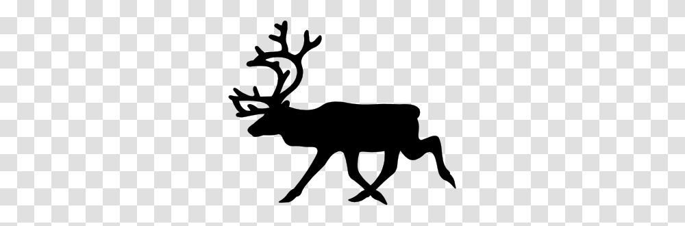 Reindeer Clipart Black And White, Elk, Wildlife, Mammal, Animal Transparent Png