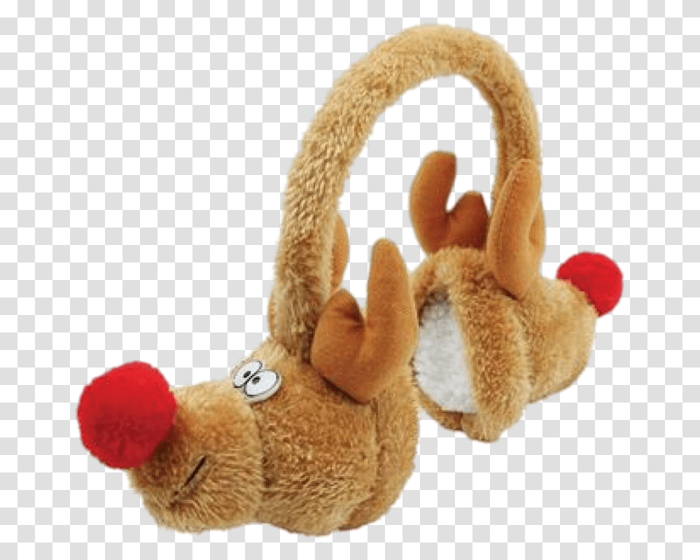 Reindeer Earmuffs Christmas Earmuffs, Plush, Toy, Pillow, Cushion Transparent Png