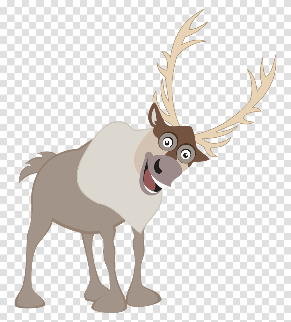 Reindeer Ears Sven Frozen Cartoon Clipart, Antler, Animal, Mammal, Wildlife Transparent Png