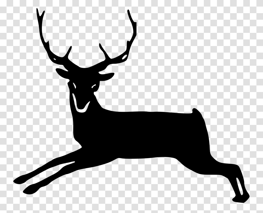 Reindeer Elk Black And White White Tailed Deer, Gray, World Of Warcraft Transparent Png