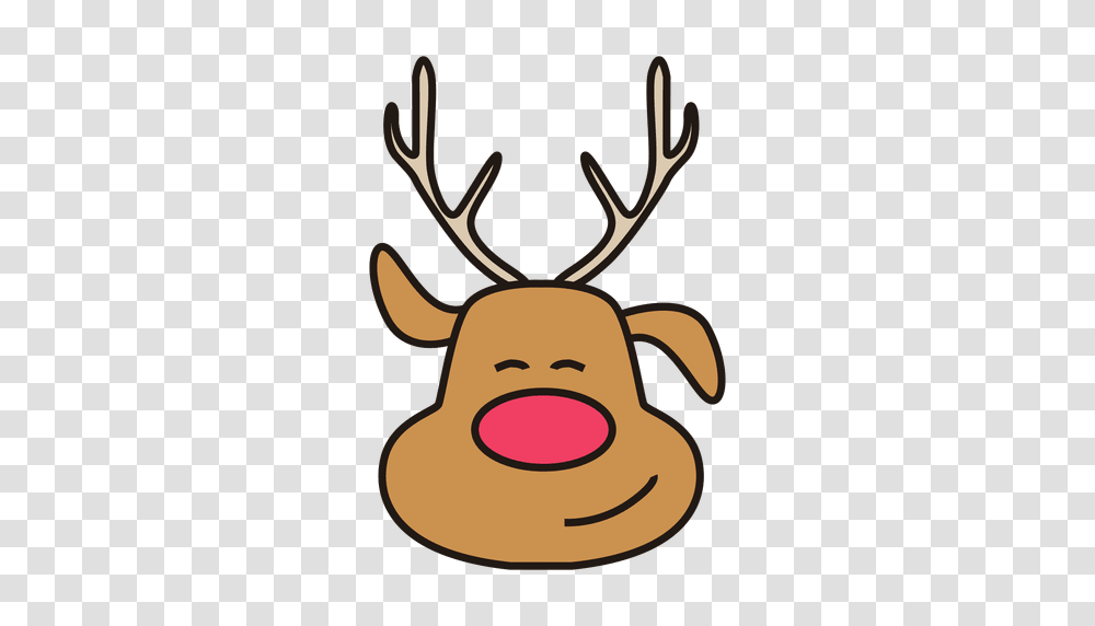 Reindeer Head Cartoon Icon, Elk, Wildlife, Mammal, Animal Transparent Png