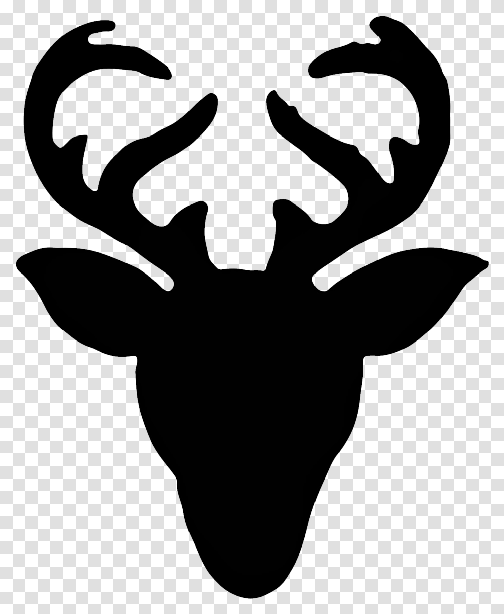 Reindeer Head Silhouette Clipart, Face, Mammal, Animal, Light Transparent Png