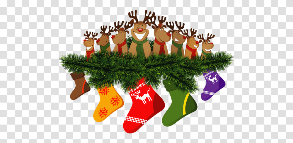 Reindeer, Holiday, Christmas Stocking, Gift Transparent Png