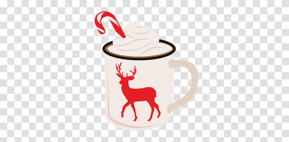 Reindeer Hot Cocoa Cuts Scrapbook Cute Clipart, Coffee Cup, Latte, Beverage, Cream Transparent Png