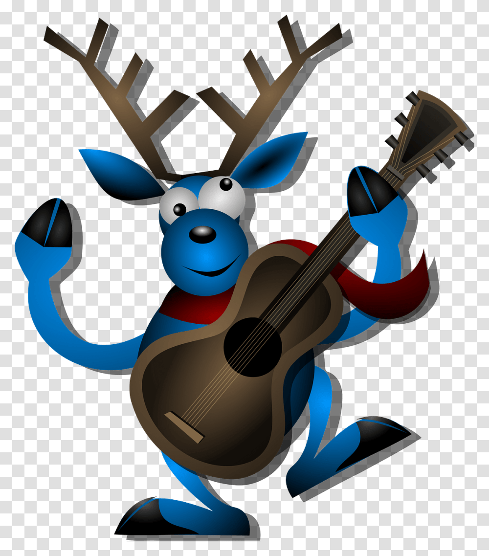 Reindeer Playing Guitar, Leisure Activities, Musical Instrument, Wildlife, Animal Transparent Png