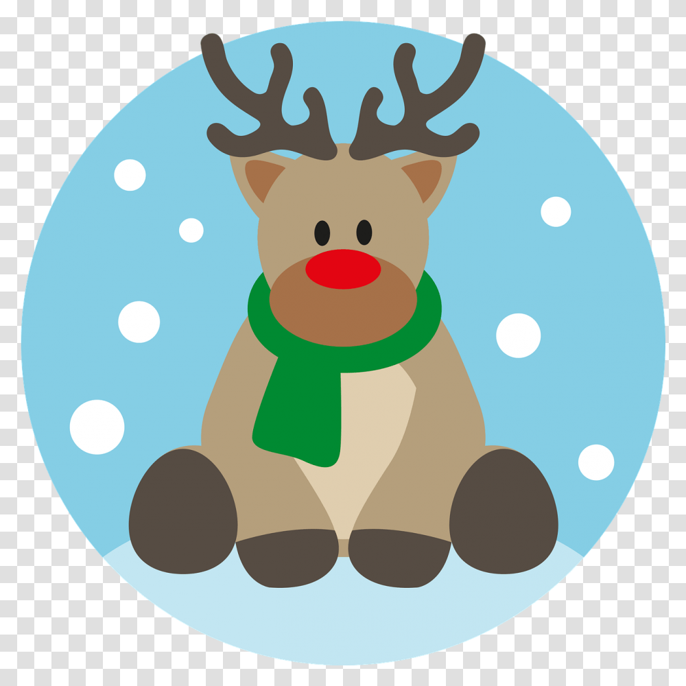 Reindeer Rudolph Christmas Free Vector Graphic On Pixabay Rodolfo El Reno, Snowman, Winter, Outdoors, Nature Transparent Png