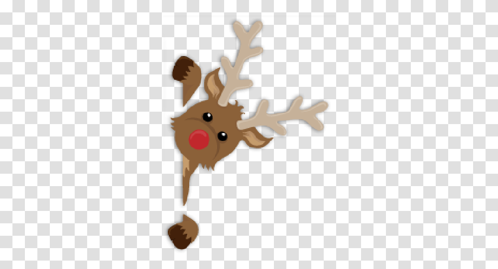 Reindeer Rudolph Christmas Ornament Reindeer Download Background Christmas Cute Clipart Deer, Antler, Wildlife, Mammal, Animal Transparent Png