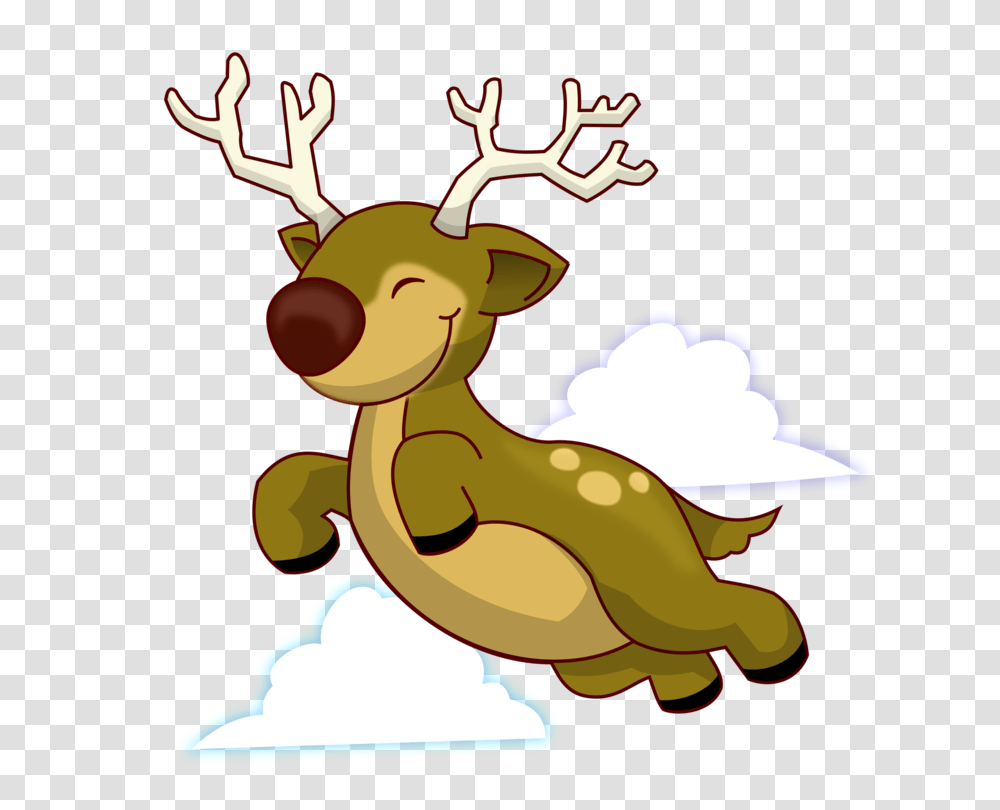 Reindeer Rudolph Santa Claus Christmas, Animal, Mammal, Antler, Wildlife Transparent Png