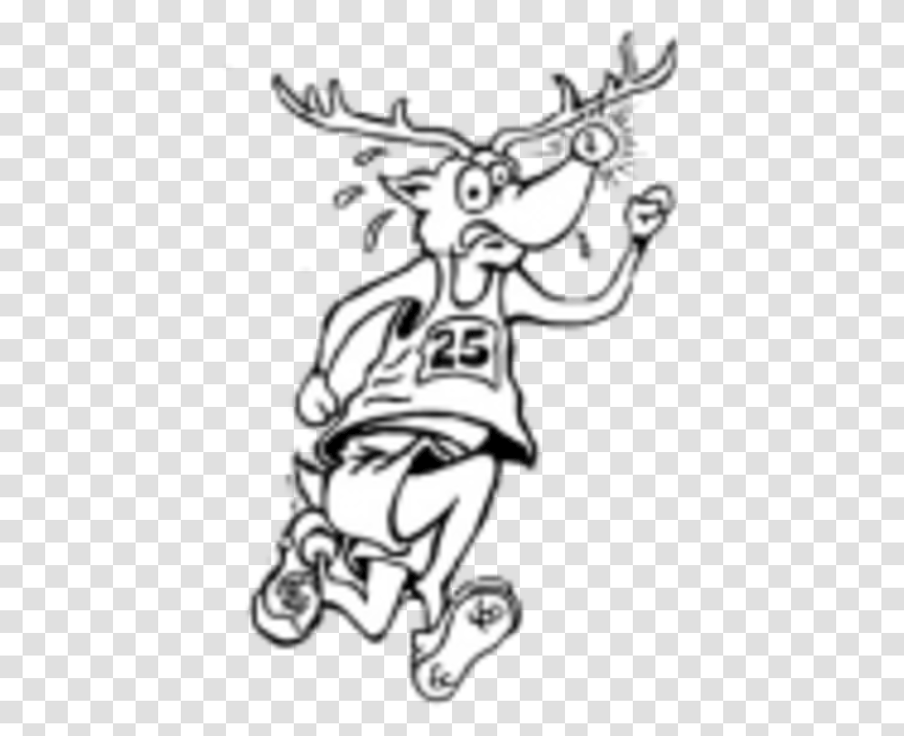 Reindeer Run Asheboro Nc Logo Bwbvz8 Cartoon, Person, Human, Mascot Transparent Png