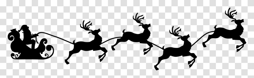 Reindeer Santa Claus Drawing Line Art, Gray, World Of Warcraft Transparent Png