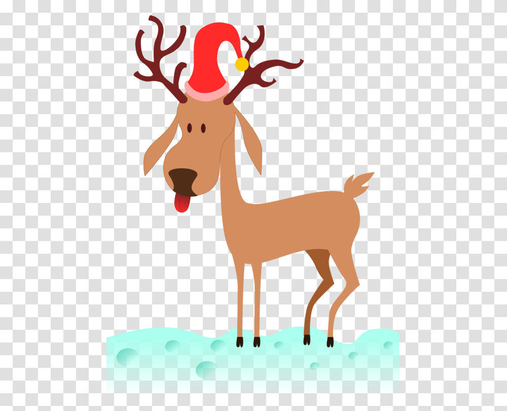 Reindeer Santa Claus Rudolph Clip Art Christmas, Mammal, Animal, Hand, Plant Transparent Png