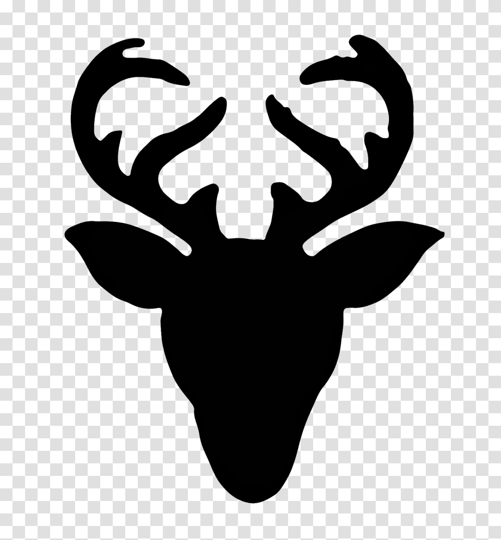 Reindeer Silhouette Clipart Black And White Clip Art Images, Stencil, Person, Human, Light Transparent Png