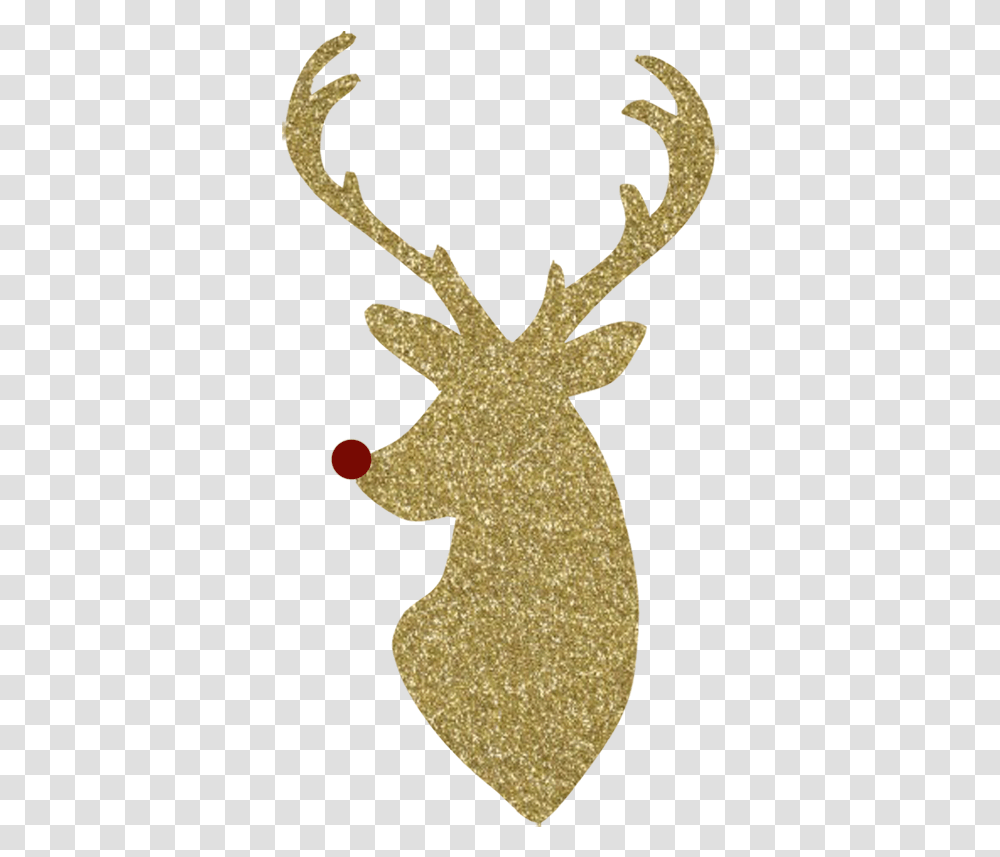 Reindeer Silhouette Rudolph Red Deer Deer Vinyl Decal, Light, Plant, Person, Tree Transparent Png