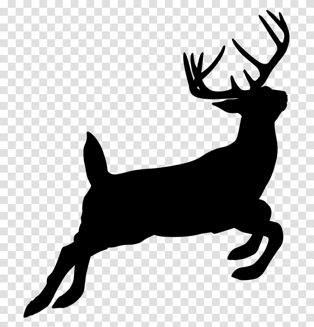 Reindeer Silhouette White Tailed Deer Hunting Hunting Deer Silhouette, Gray Transparent Png