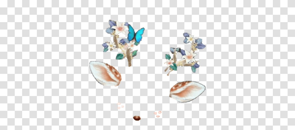Reindeer Snapchat Filter, Plant, Flower, Blossom, Sea Life Transparent Png