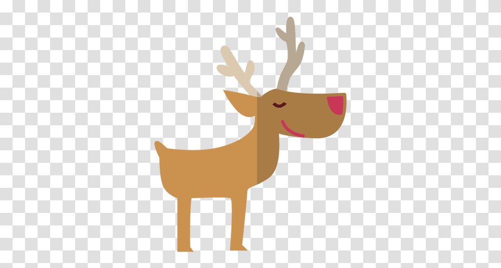 Reindeer Standing Flat Icon 10 & Svg Christmas Deer Icon, Axe, Tool, Elk, Wildlife Transparent Png