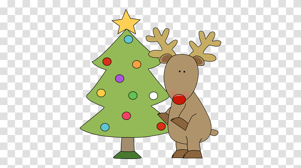 Reindeer Standing, Tree, Plant, Ornament, Christmas Tree Transparent Png