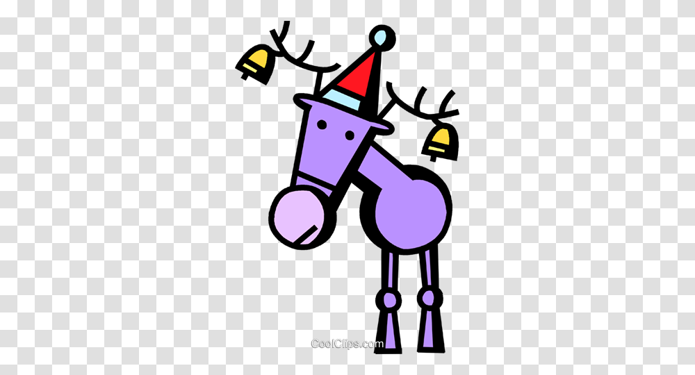 Reindeer With Bells In His Antlers Royalty Free Vector Clip Art, Robot Transparent Png