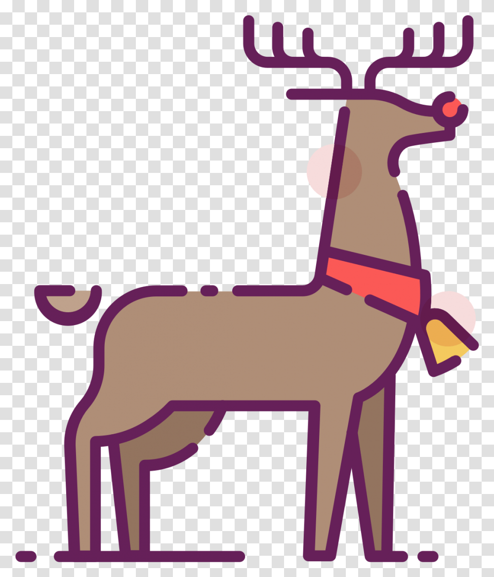 Reindeer With Red Nose Clip Art, Poster, Advertisement, Animal, Mammal Transparent Png