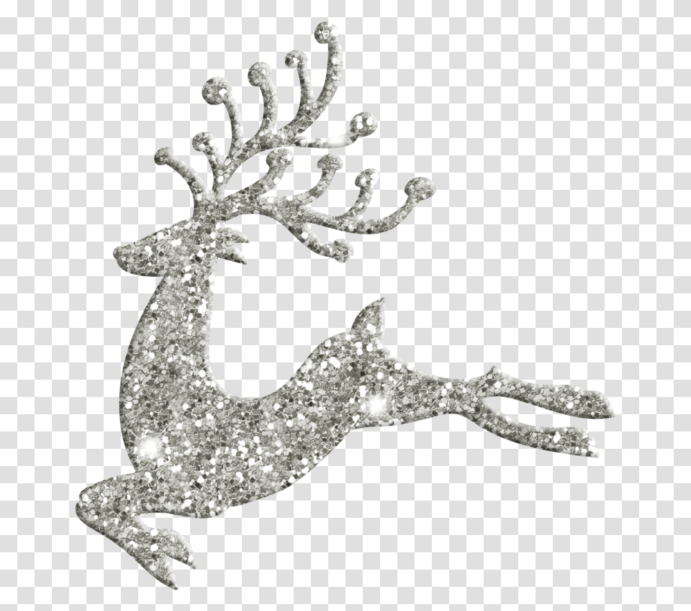 Reindeersparkly Glitter Christmasiscoming Santa Vector Christmas Tree Silhouette, Animal, Hook, Coyote, Mammal Transparent Png