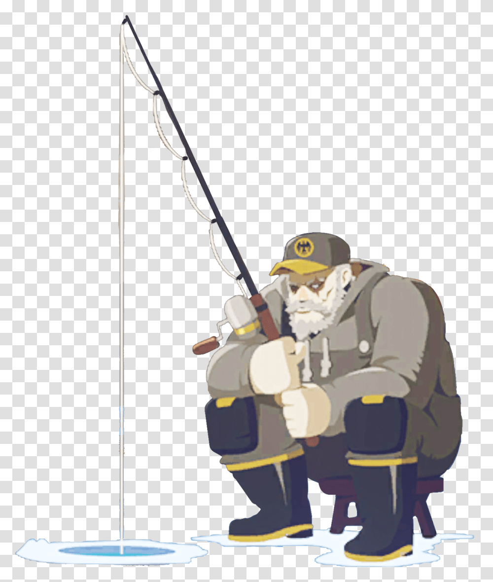 Reinhardt And Pharah Fishing, Person, Human, Outdoors, Bow Transparent Png