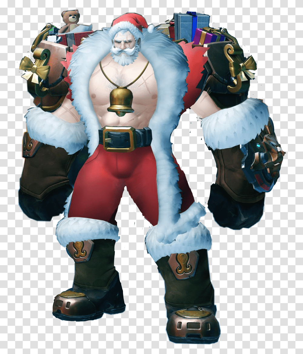 Reinhardt Overwatch Christmas Freetoedit Reinhardt Santa Skin, Costume, Person, Helmet Transparent Png