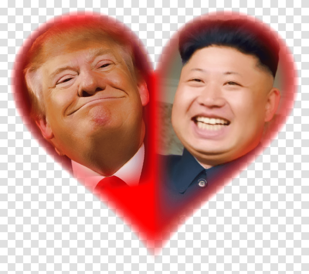 Related Image Trump Kim Jong Un Love, Face, Person, Crowd, Laughing Transparent Png