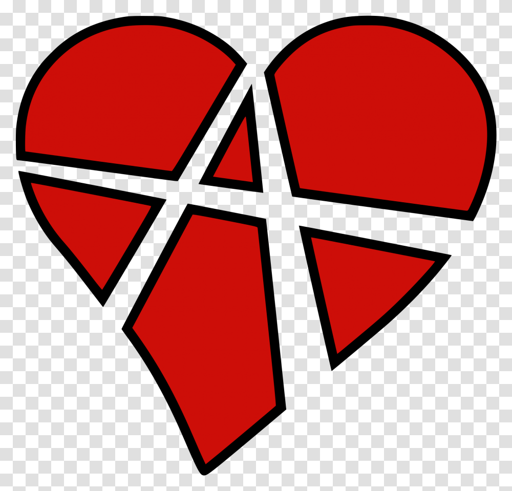 Relationship Anarchy Symbol, Cross, Hand, Plectrum, Heart Transparent Png