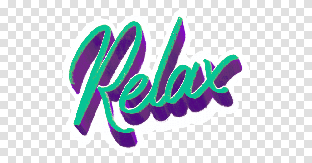 Relax 3 Image Relax, Text, Handwriting, Calligraphy, Graffiti Transparent Png