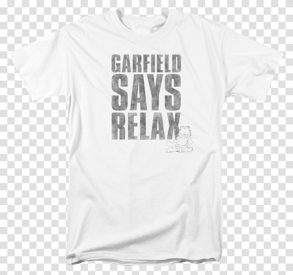 Relax Garfield T Shirt Send Nude Shirt, Apparel, T-Shirt, Person Transparent Png