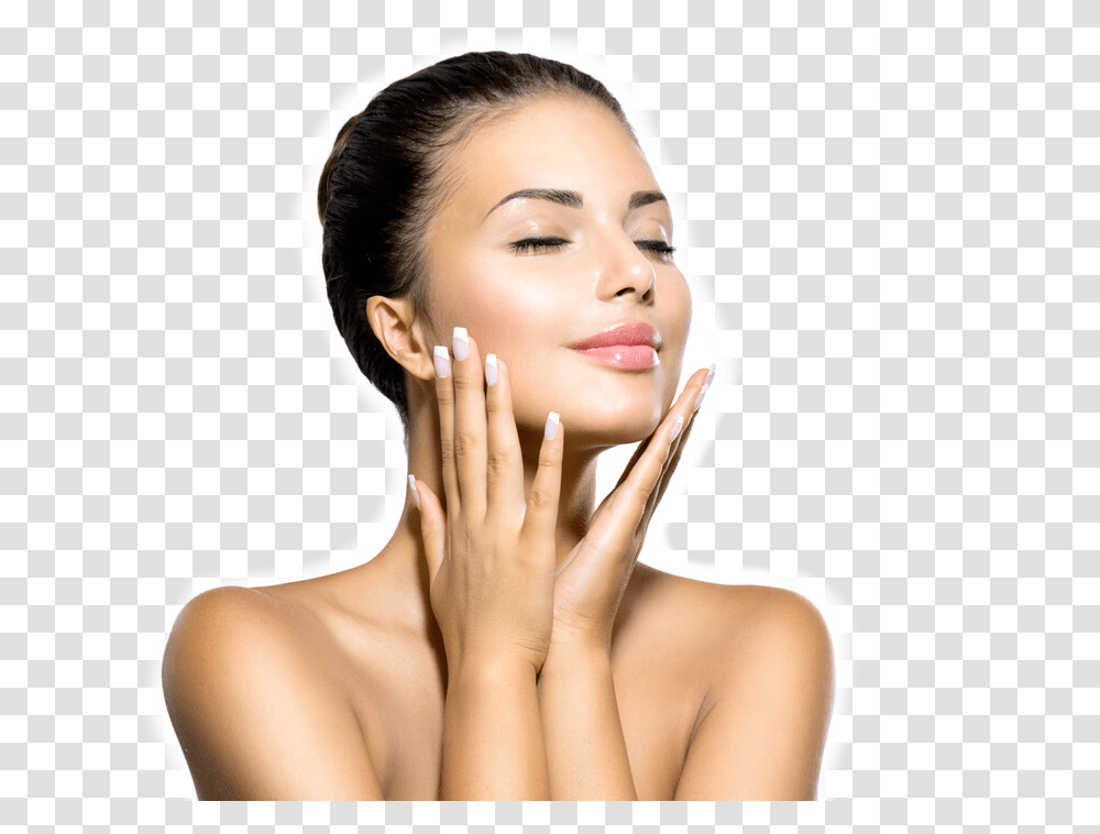 Relax Rejuvenate Refresh Lady Facial Best Spa In Barrie Girl Touching Her Face, Person, Head, Female, Skin Transparent Png