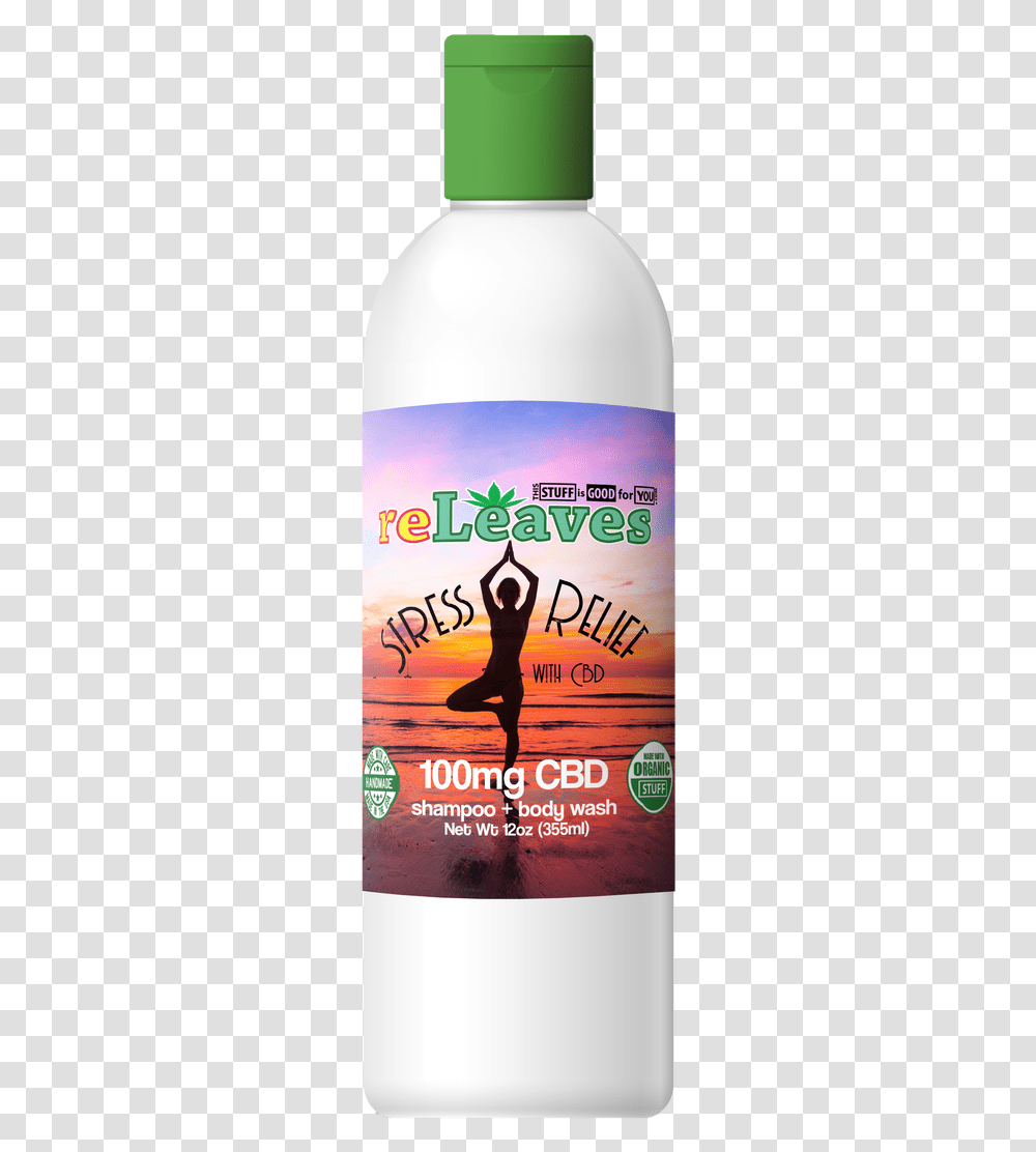 Releaves 100mg Cbd Stress Relief Shampoo Body Bottle, Fitness, Working Out, Sport, Exercise Transparent Png