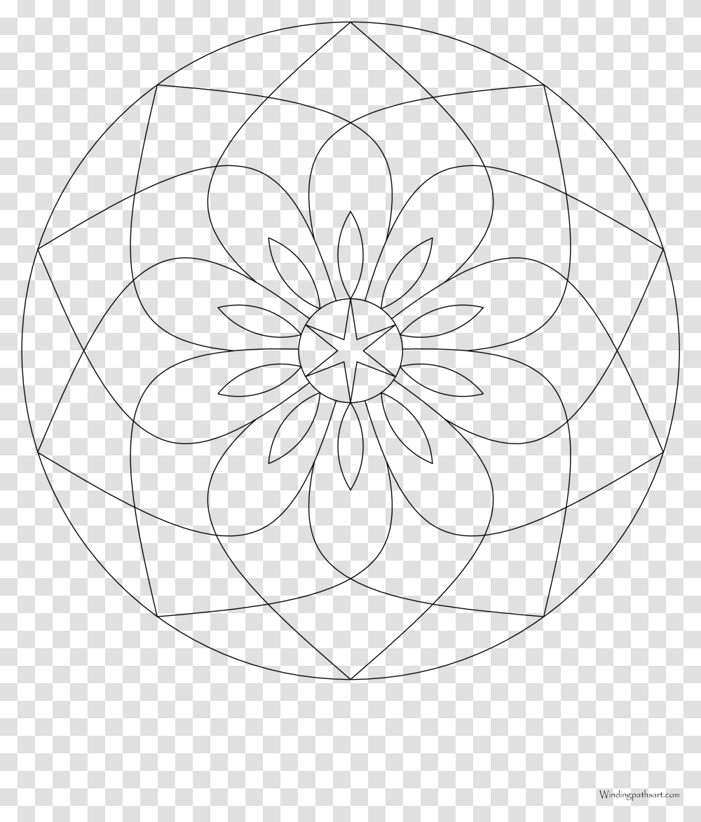 Relief Drawing Flower Line Art, Gray, World Of Warcraft Transparent Png